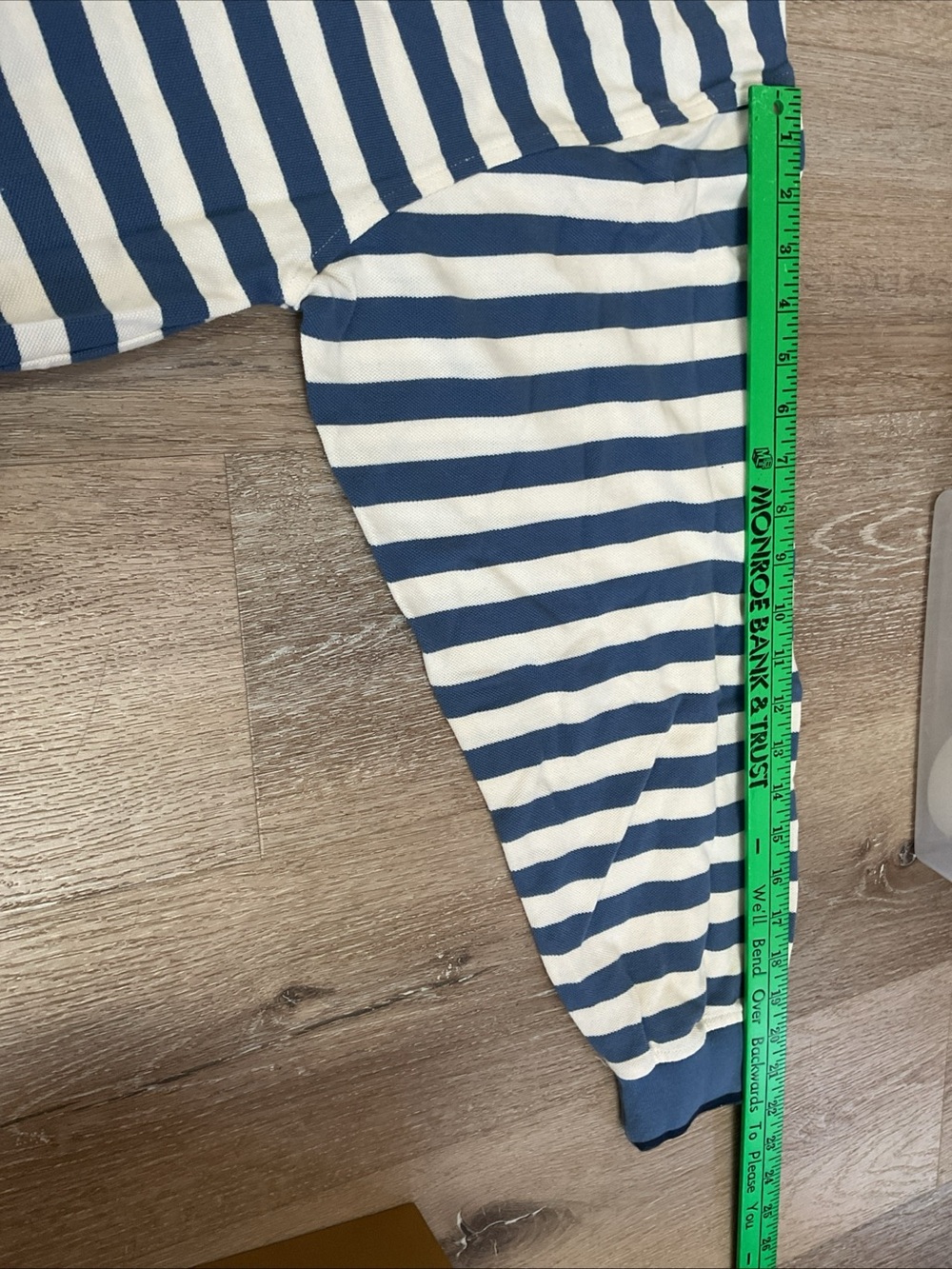 Tommy Hilfiger - Blue and White Striped Long-Sleeve Polo with Red Placket - XL - Picture 11 of 13